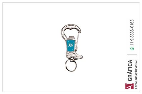 Chaveiros E Cordões Chaveiro Metal Resinado Abridor Botinha   10g 22.5x16.5 4x4 100 Un