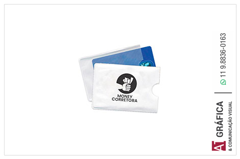 Porta documentos Porta Cartao Magnetico   2g 9.4x6.4 1x0 100 Un