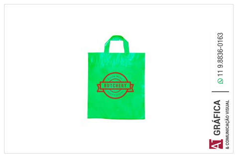 Sacolas Cond Sacola Plástica Alça Fita Verde   10g 28x32 1x0 100 Un