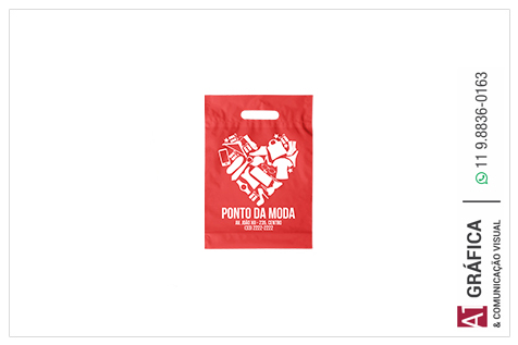 Sacolas Cond Sacola Plástica Boca Vazada Vermelha   10g 21x25 1x0 500 Un